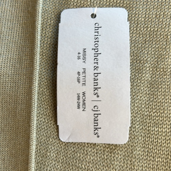 NWT Christopher & Banks Open Front Lightweight Cream Cardigan size XL - Picture 6 of 10